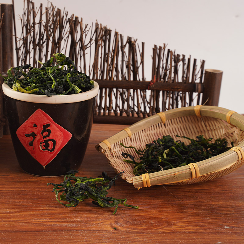 Vegetal de haste verde desidratada